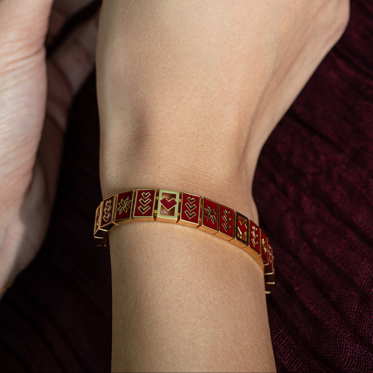 Saru Charm Bracelet - Cherry
