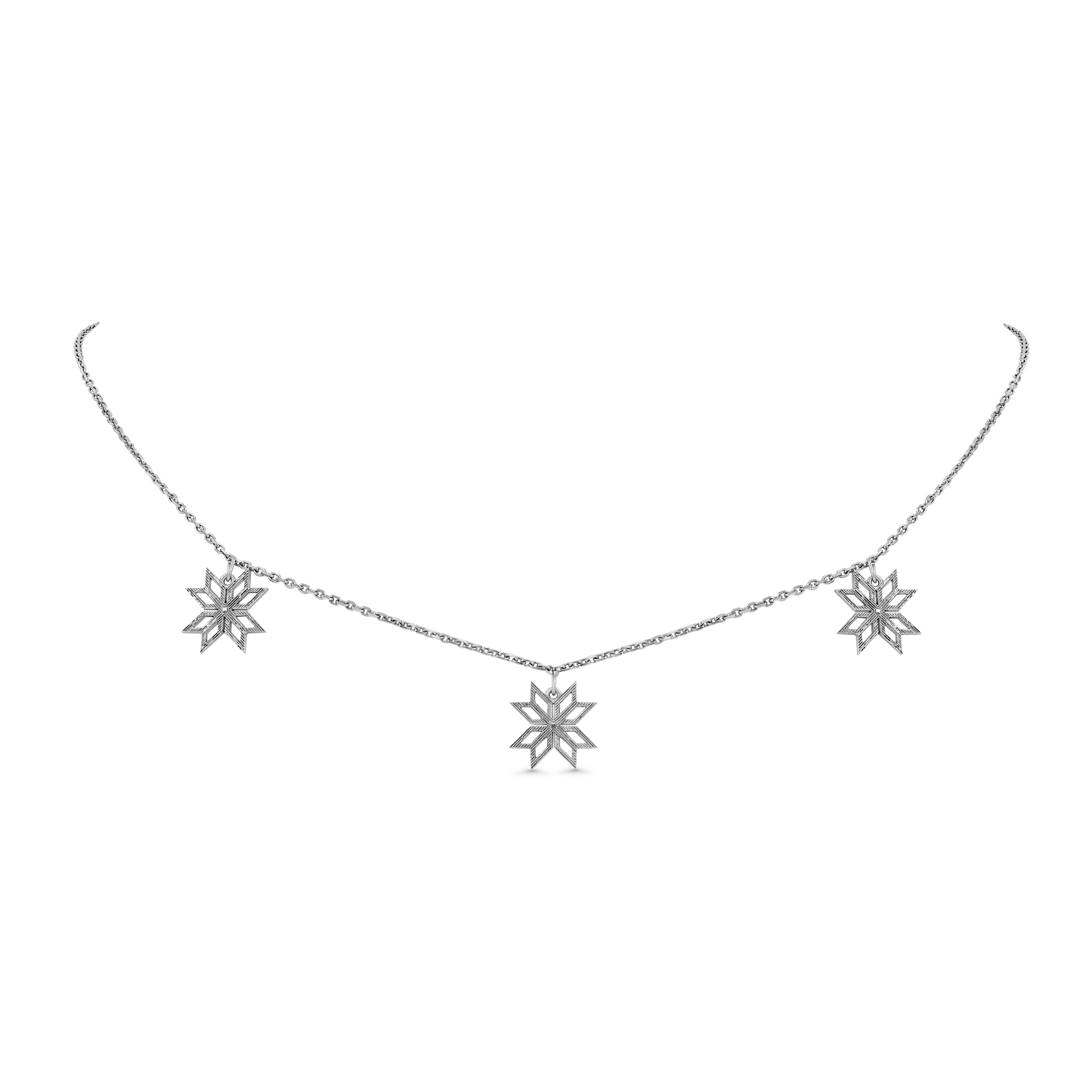 Thalj choker in white gold