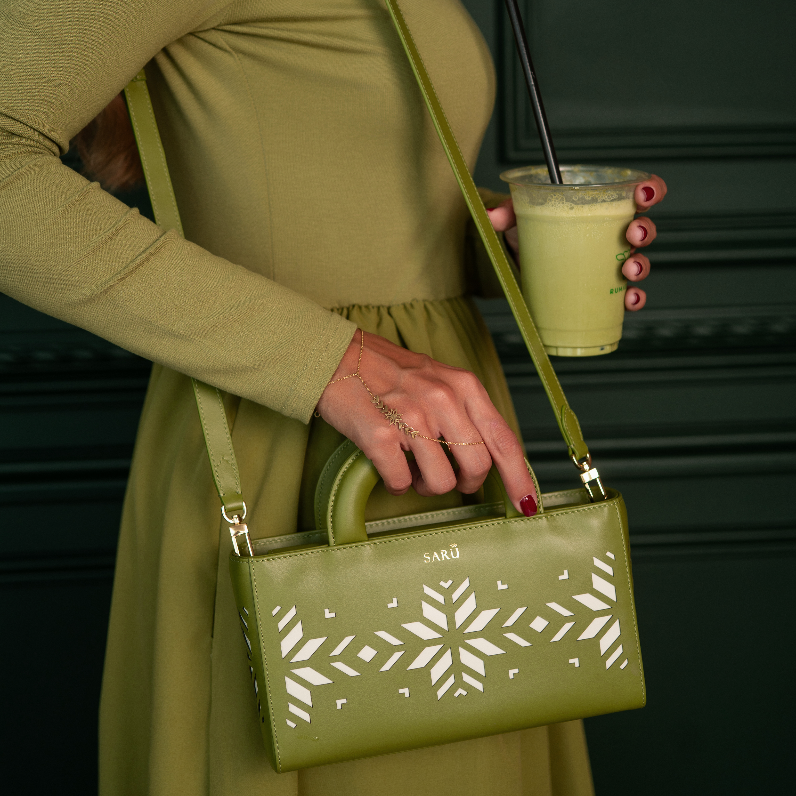 Saru Basket in Olive