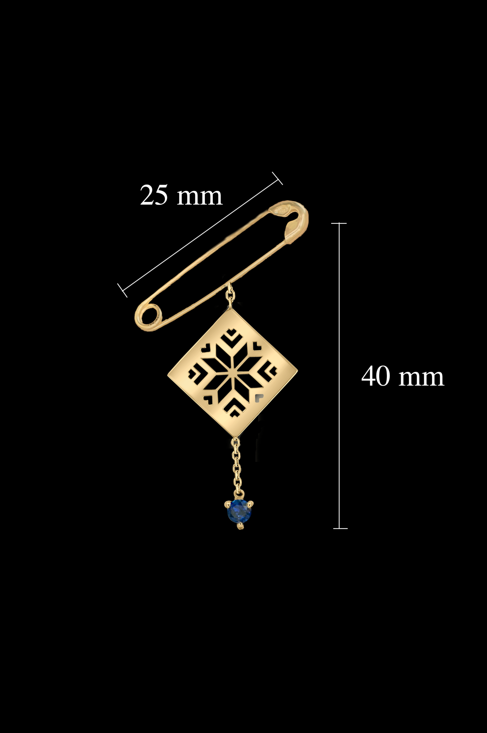 Saru Sapphire Baby Pin