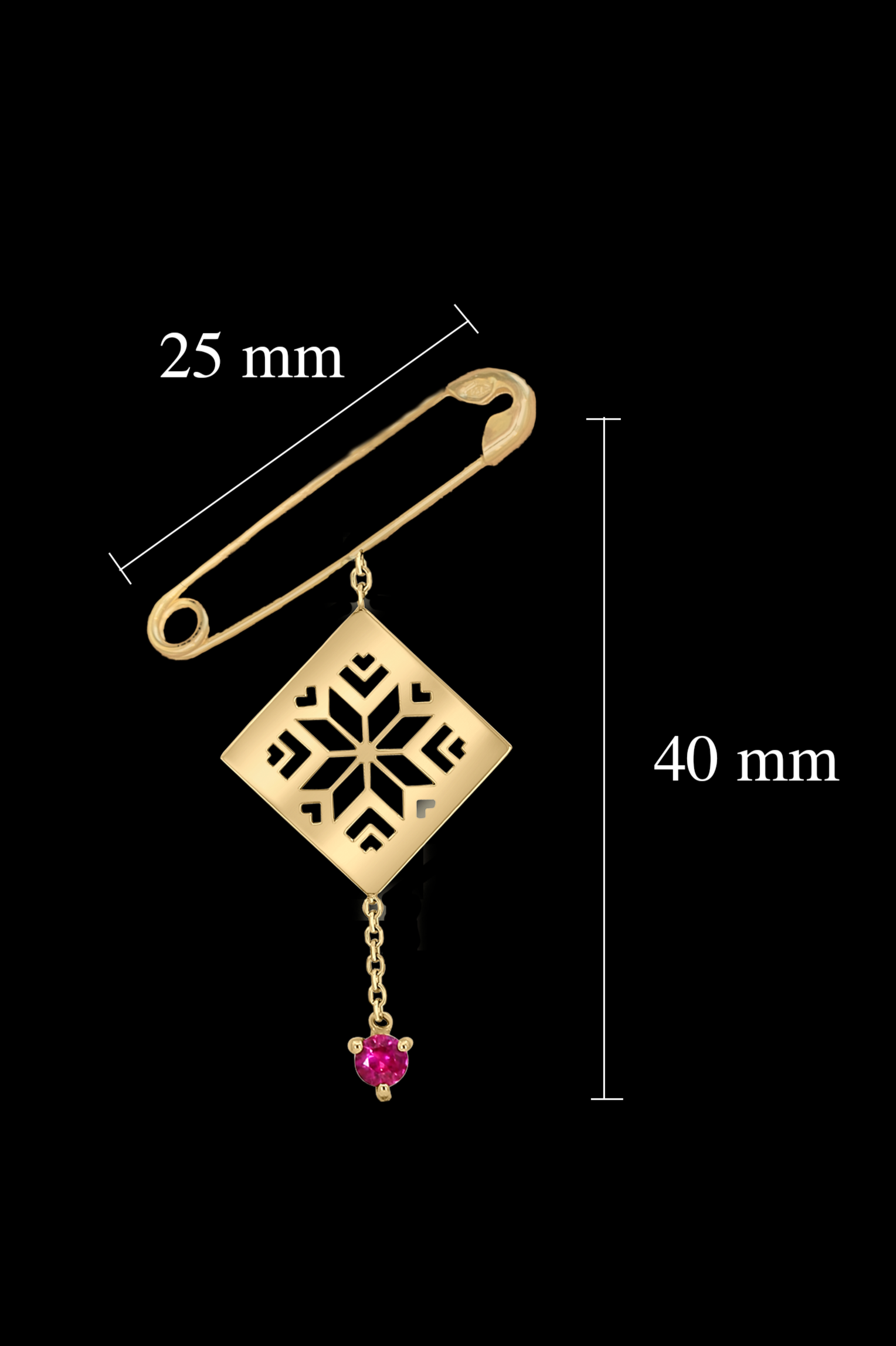 Saru Ruby Baby Pin