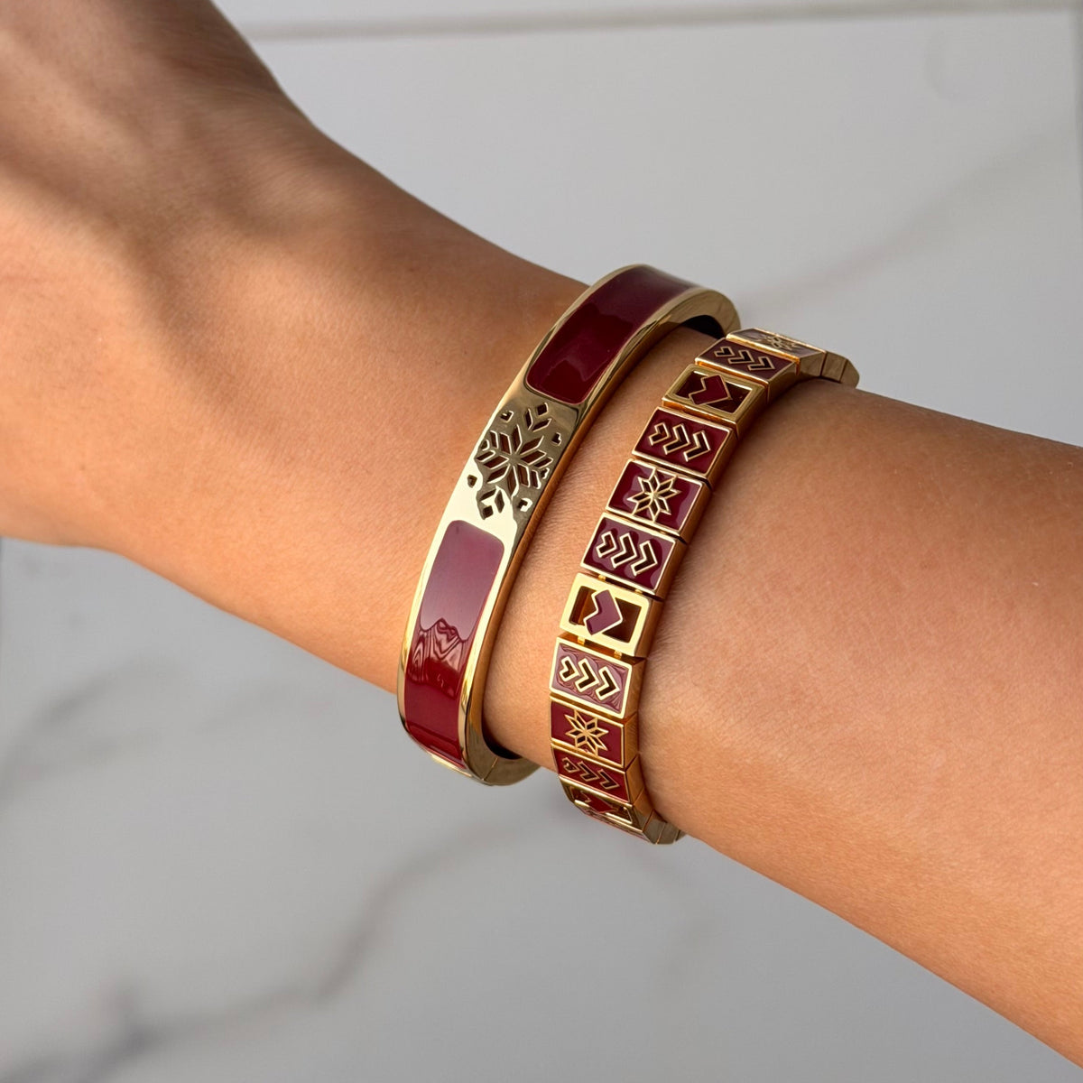 Saru Enamel bracelet - Cherry