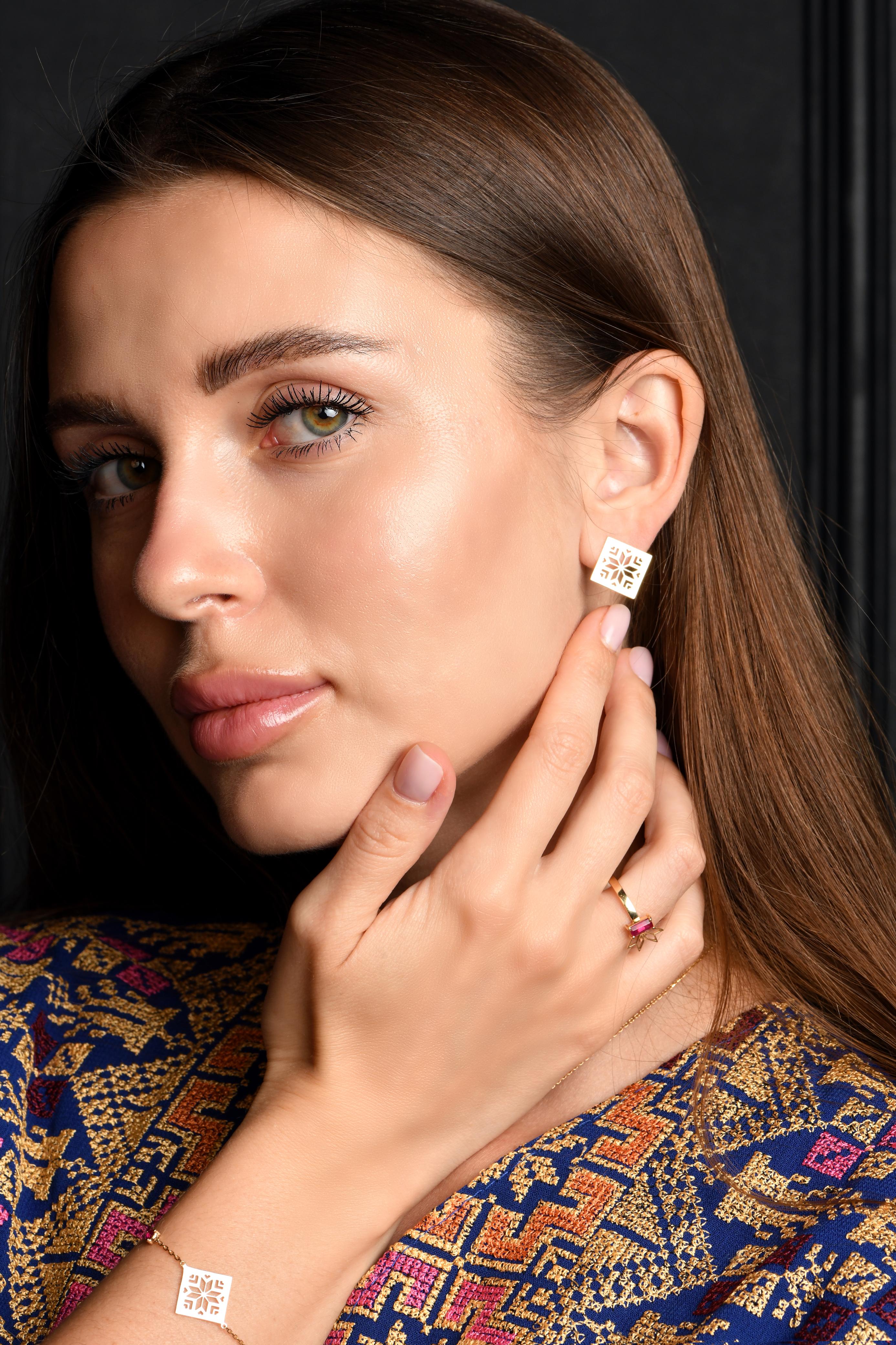 Saru Ruby Studs