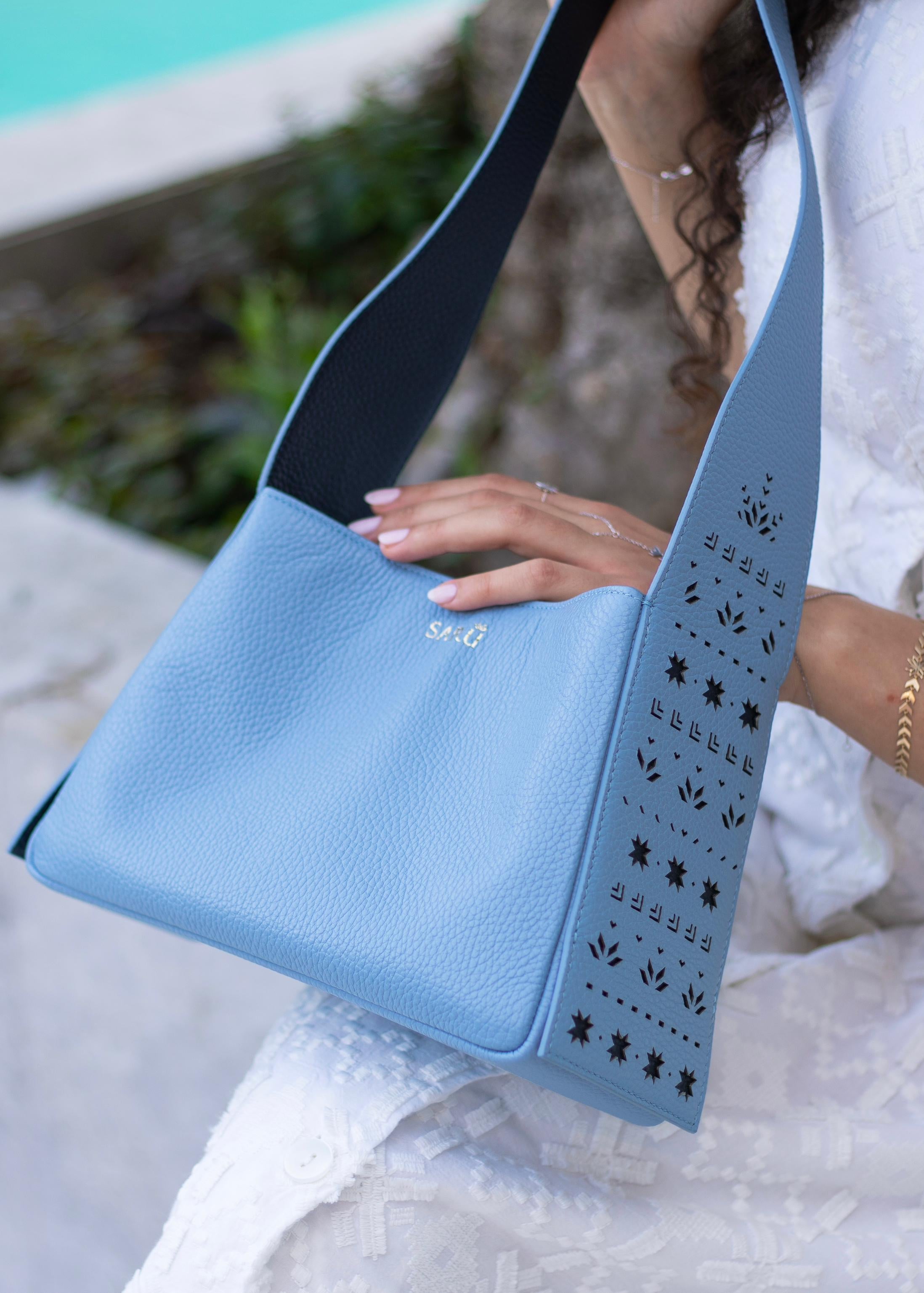 Saru Mini Tote in Light Blue