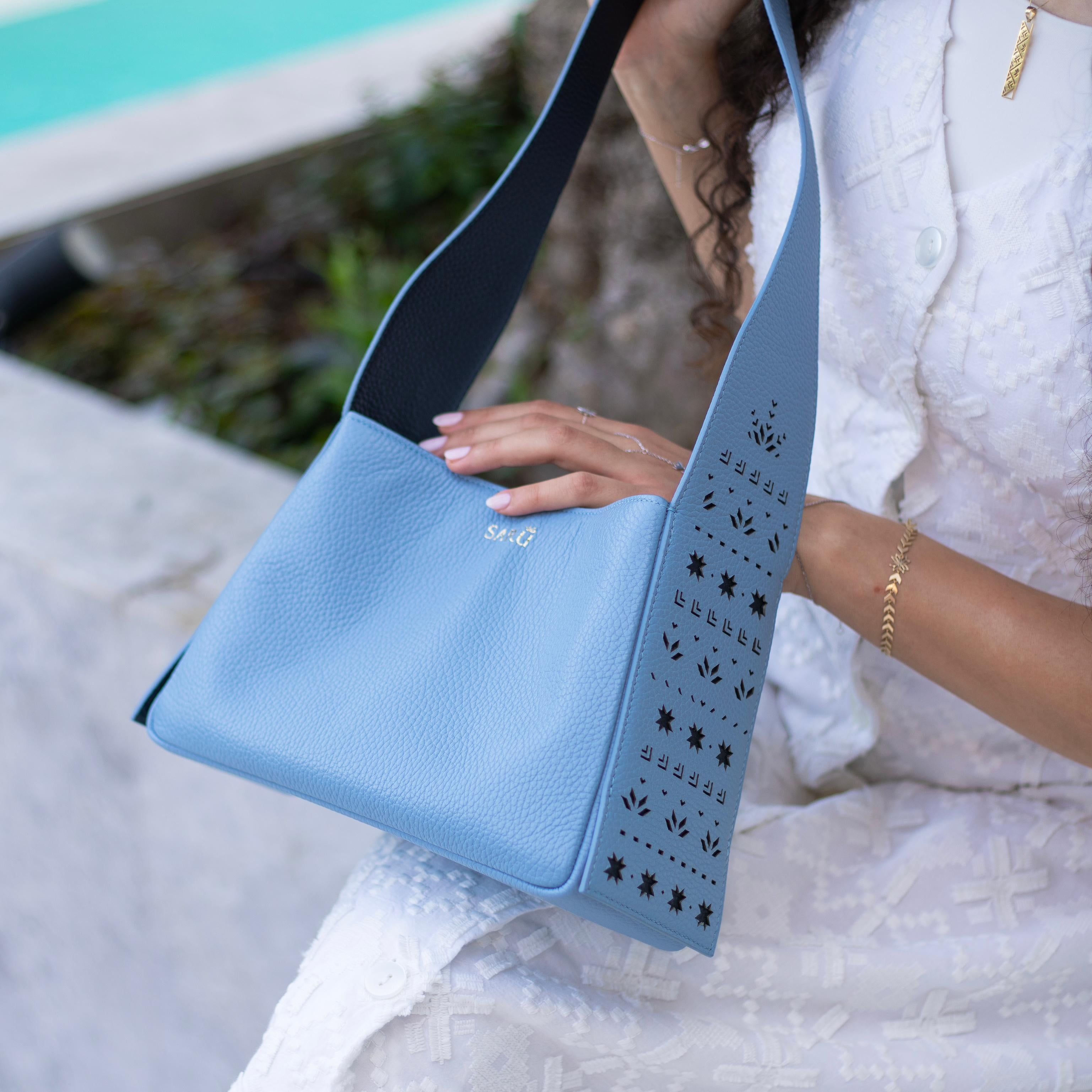Saru Mini Tote in Light Blue