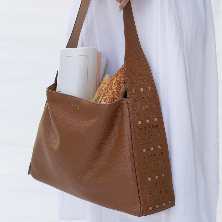 Saru Tote Bag in Honey Brown