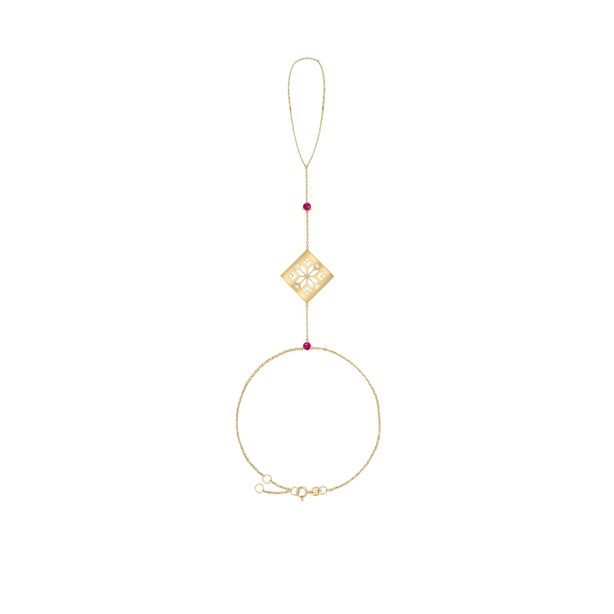 Saru Ruby Hand Chain